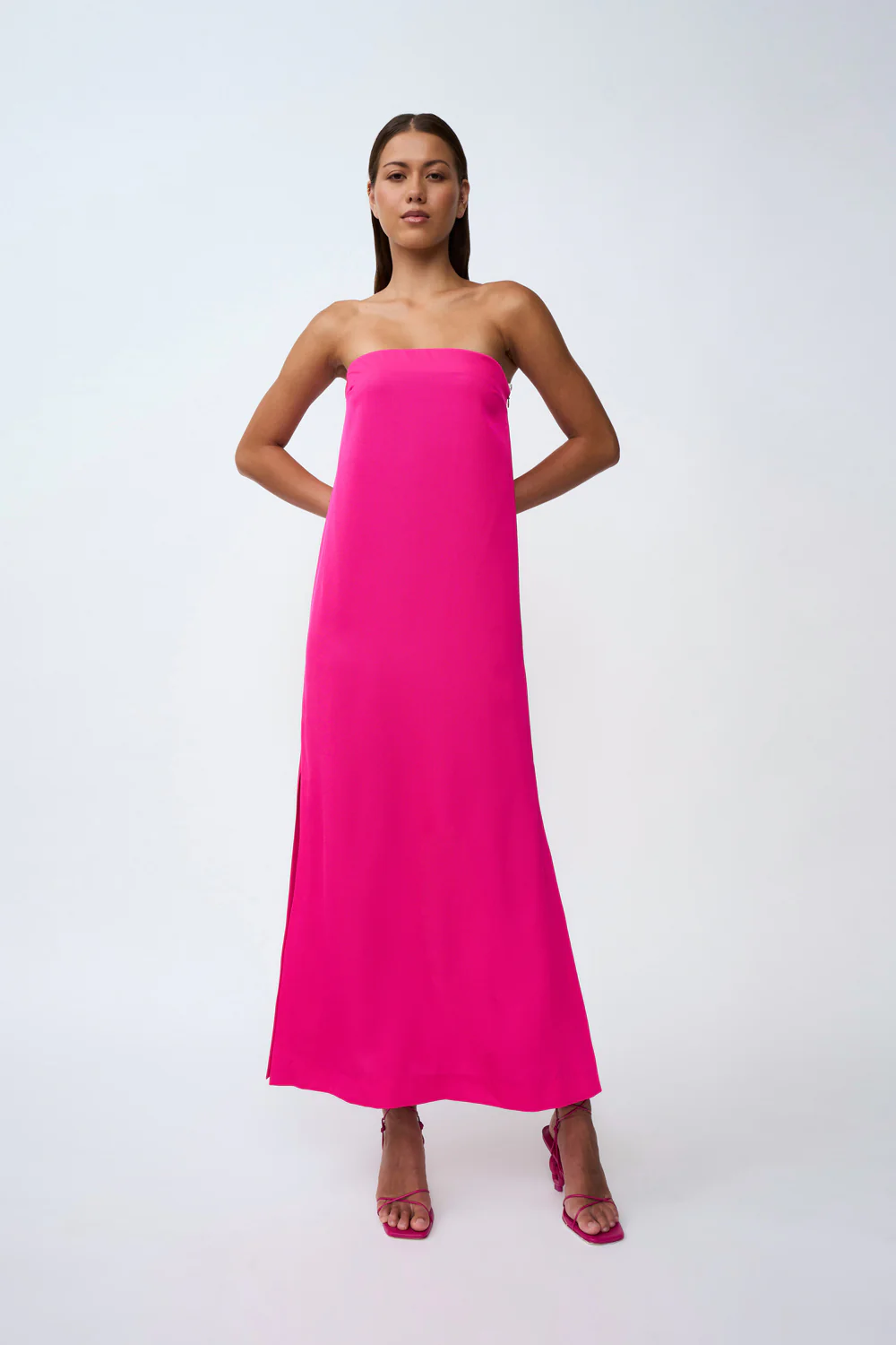 Anisa Strapless Dress | Final Sale - Pink - Image 5