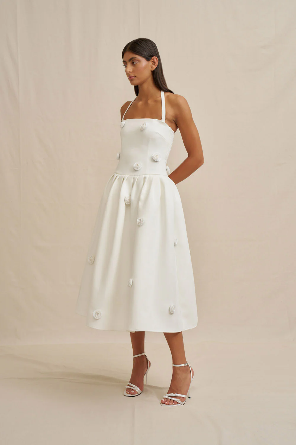 Anita Spot Halter Dress