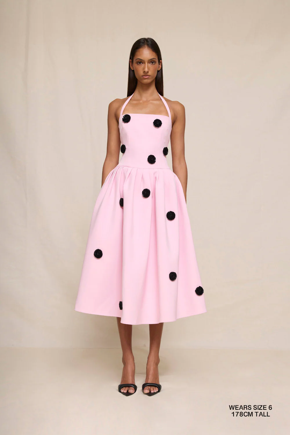 Anita Spot Halter Dress - Image 3