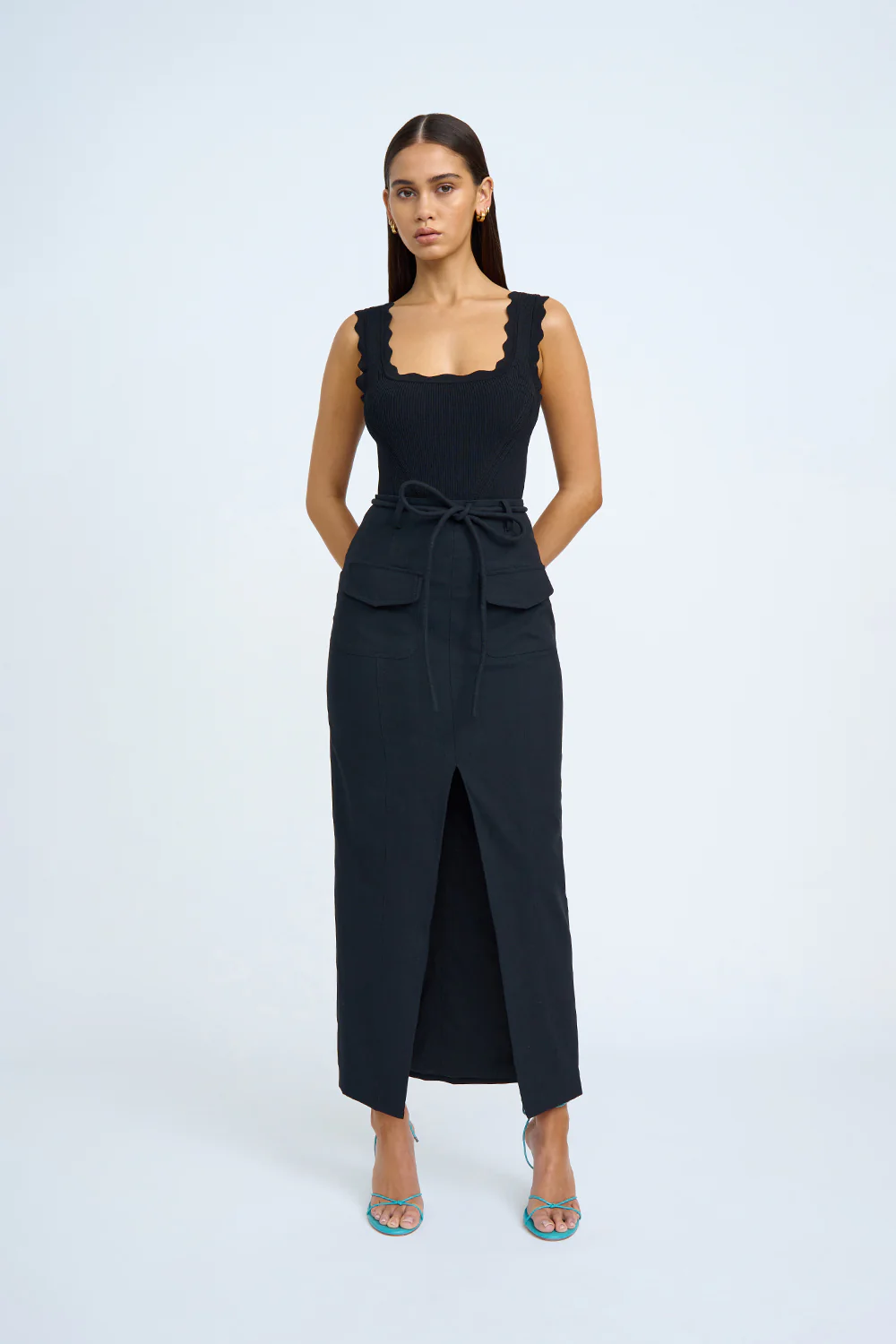 Asami Pocket Pencil Skirt | Final Sale - Black