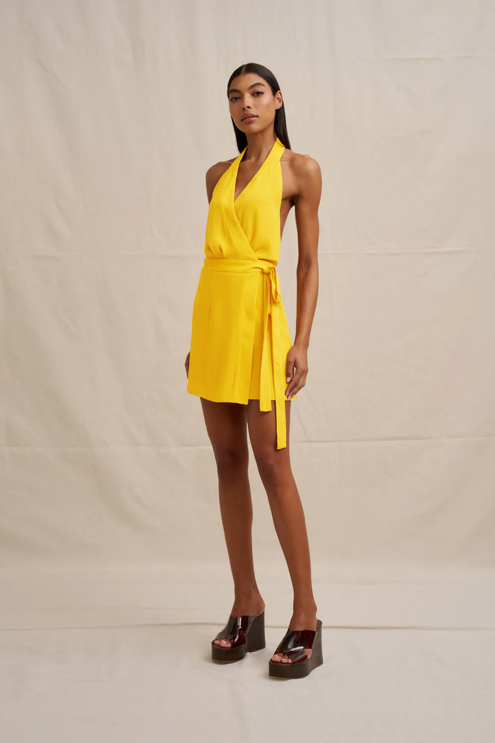 Azaria Wrap Mini Dress