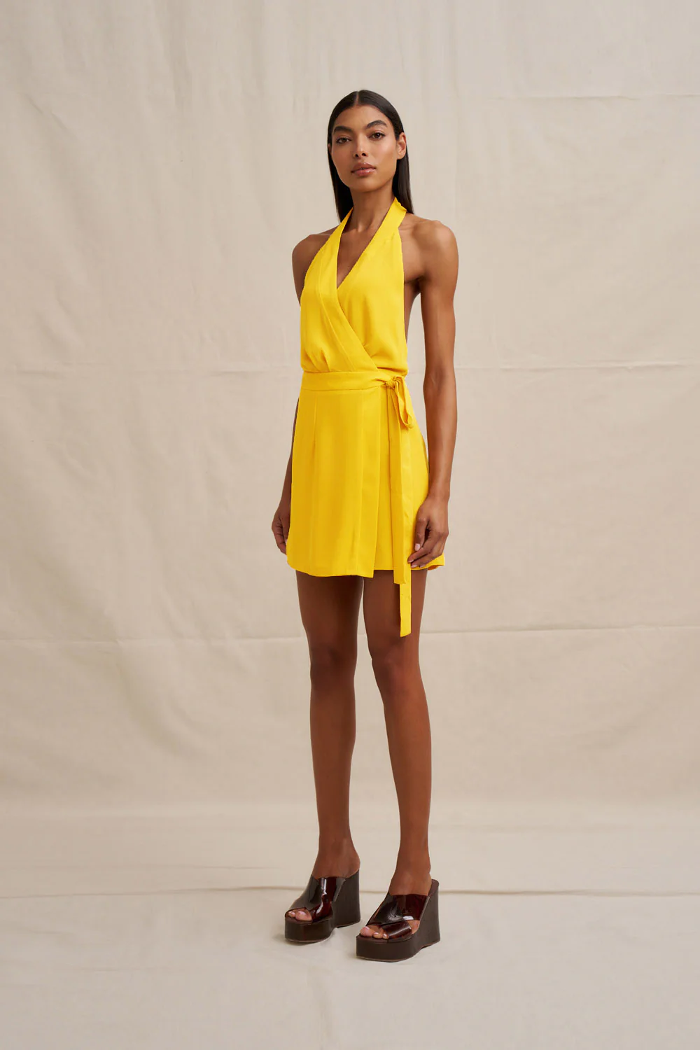 Azaria Wrap Mini Dress - Image 5