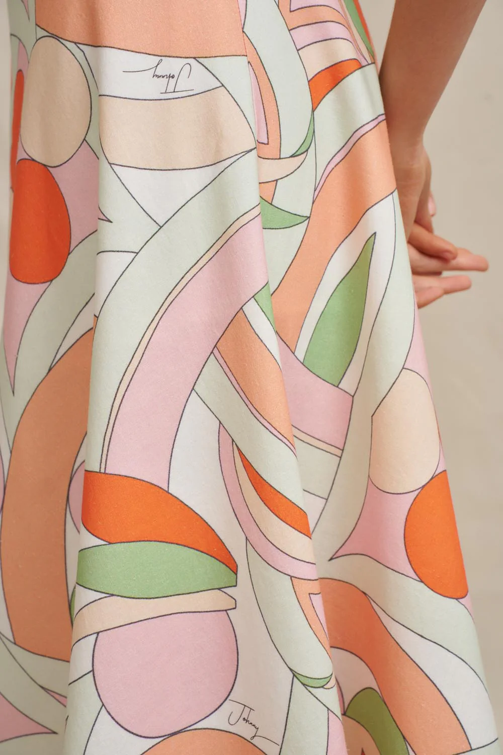 Bloomtide Maxi Dress - Multi Green Peach - Image 9