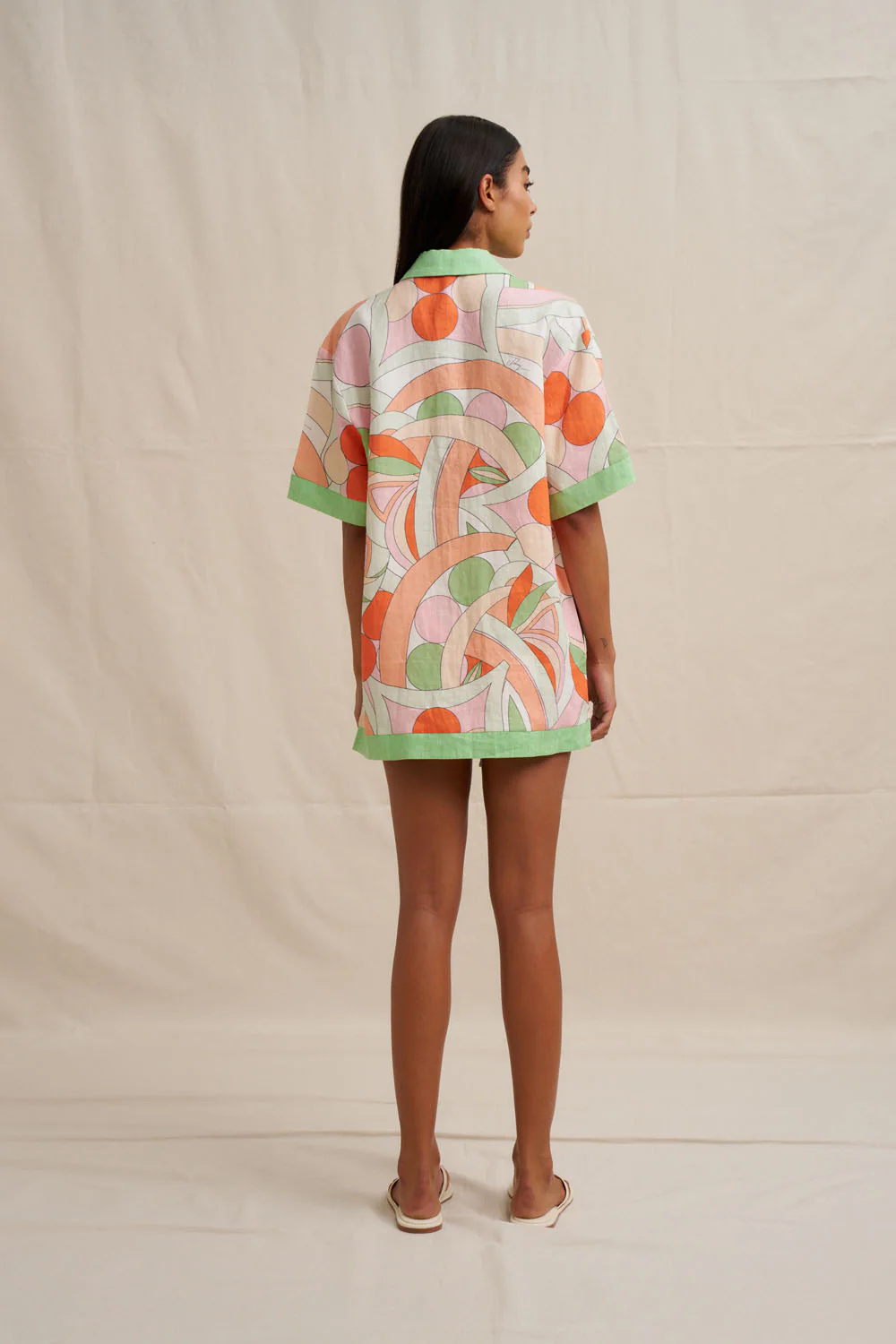 Bloomtide Sun Shirt - Multi Green Peach - Image 4