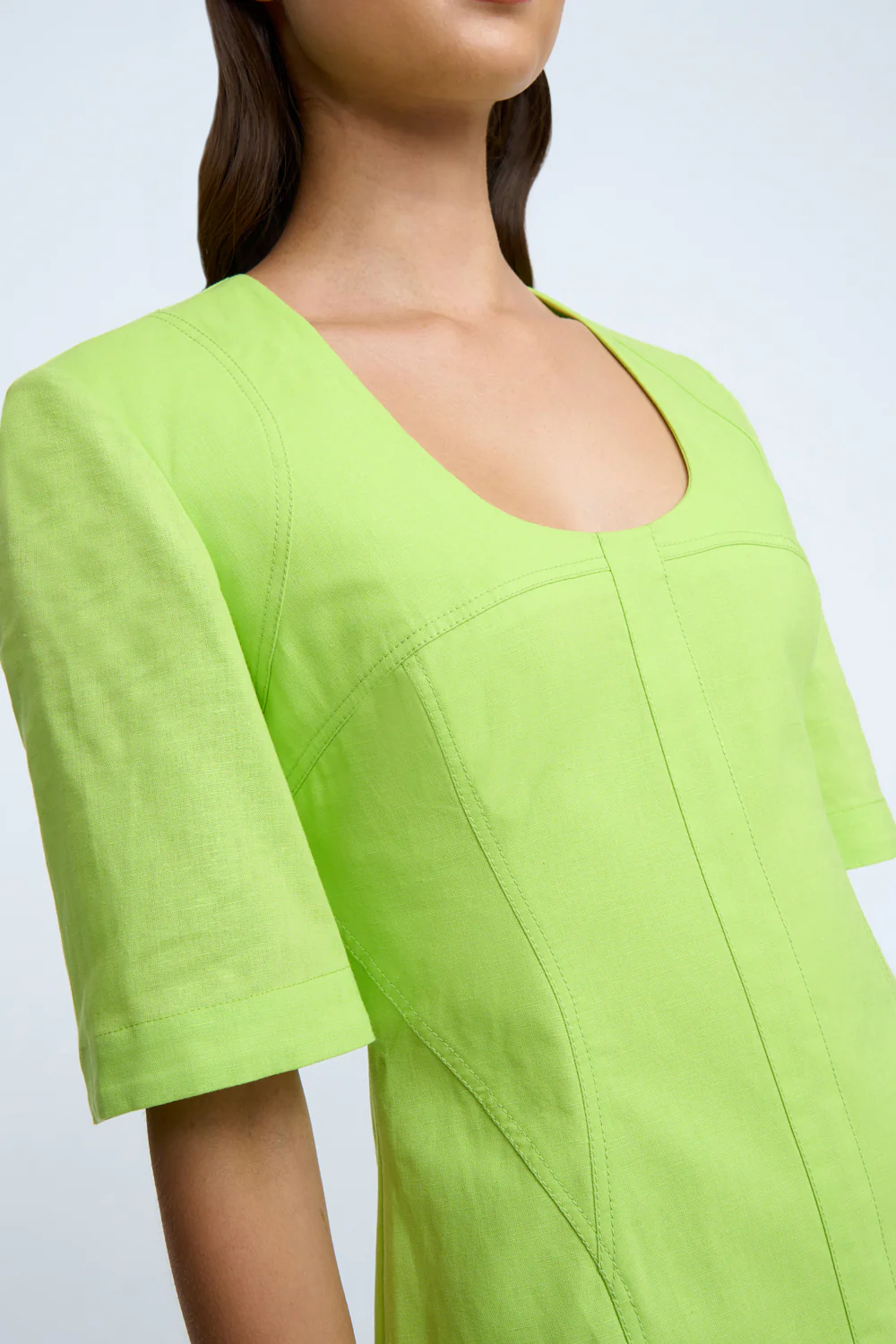 Bora Box Sleeve Mini Dress | Final Sale - Sunny Lime - Image 2