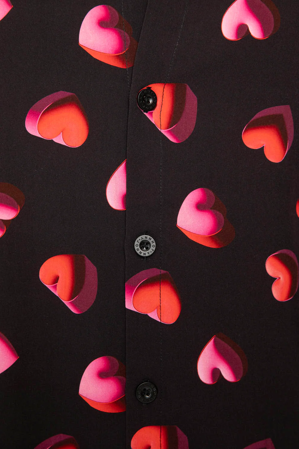 Bubble Heart Shirt | Final Sale  - Black Red Pink - Image 4