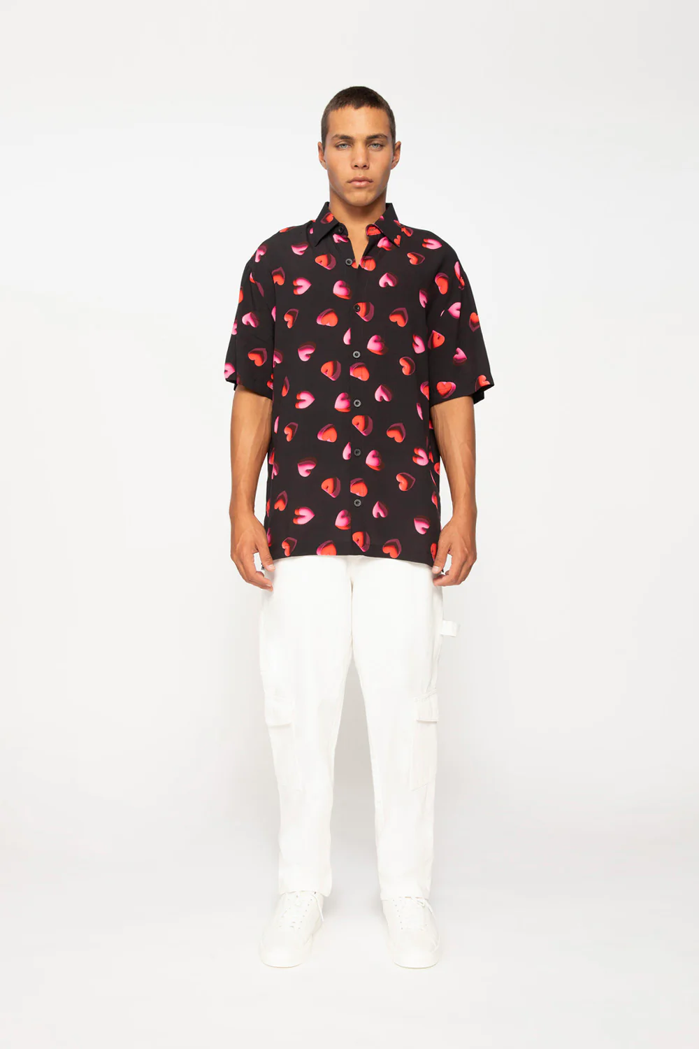 Bubble Heart Shirt | Final Sale  - Black Red Pink - Image 5