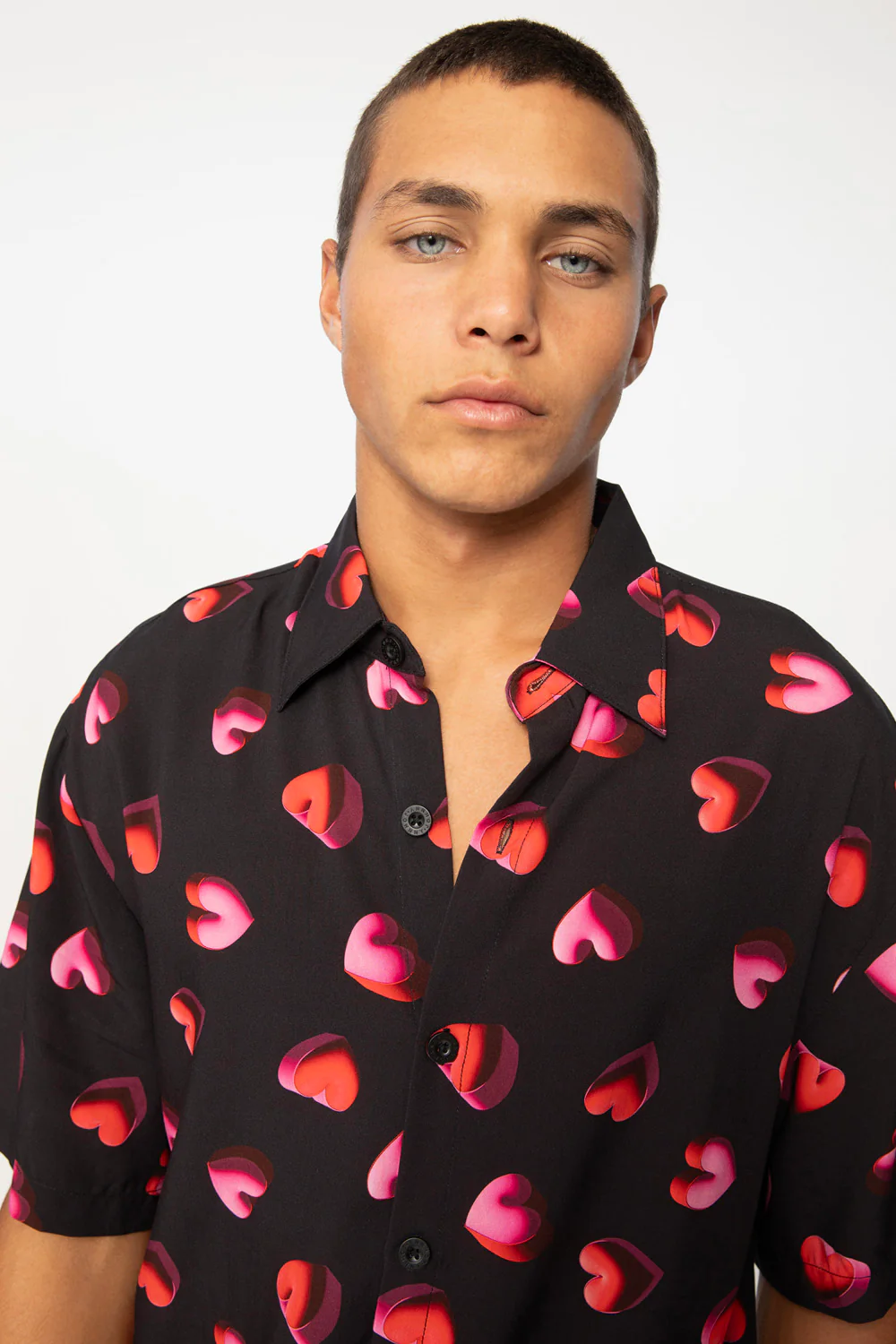 Bubble Heart Shirt | Final Sale  - Black Red Pink - Image 8
