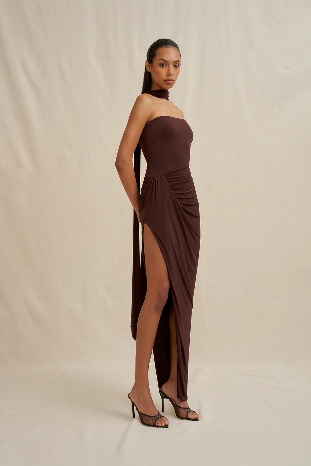 Claire Strapless Drape dress - Image 7