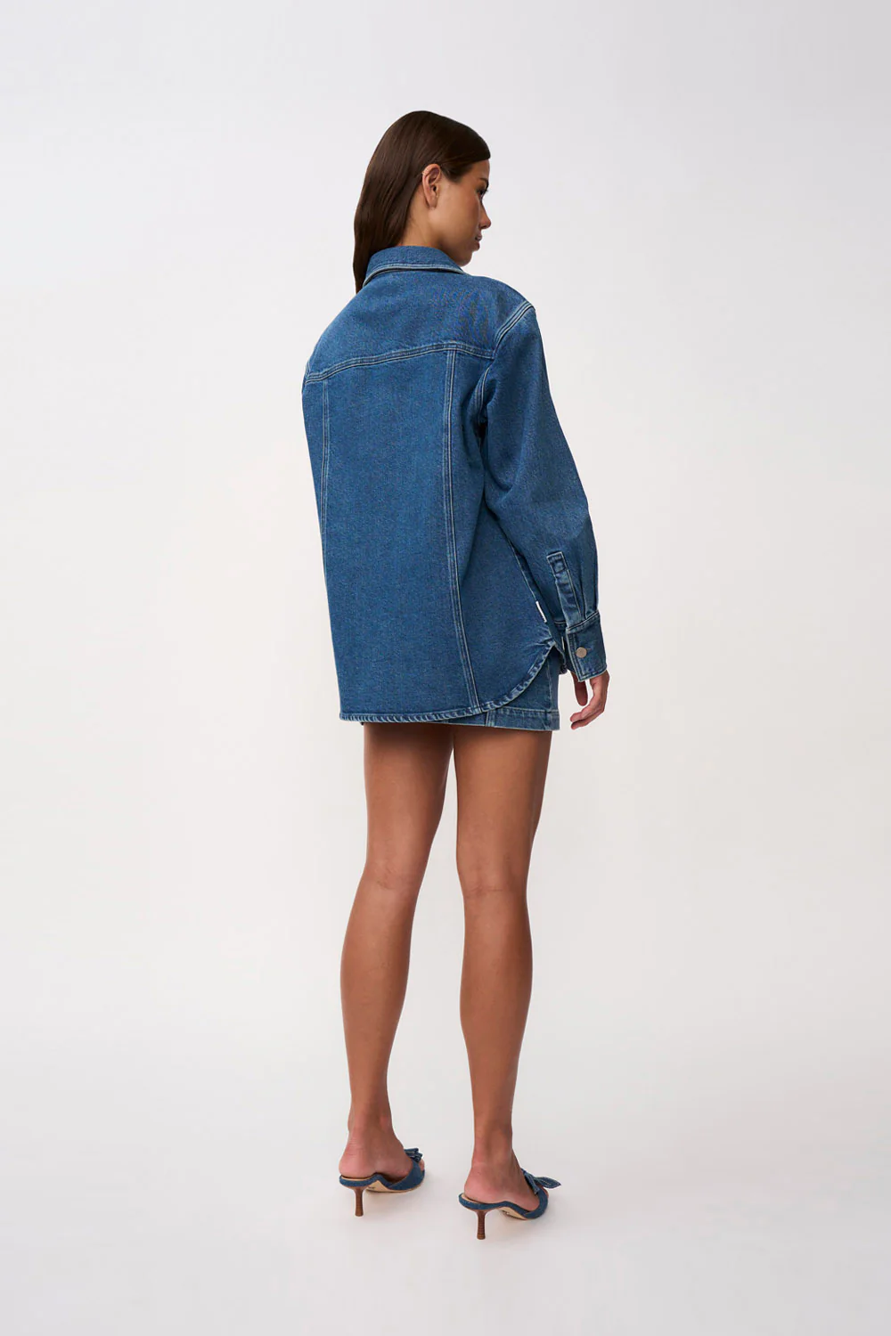 Della Denim Structured Jacket | Final Sale - Blue Wash - Image 3
