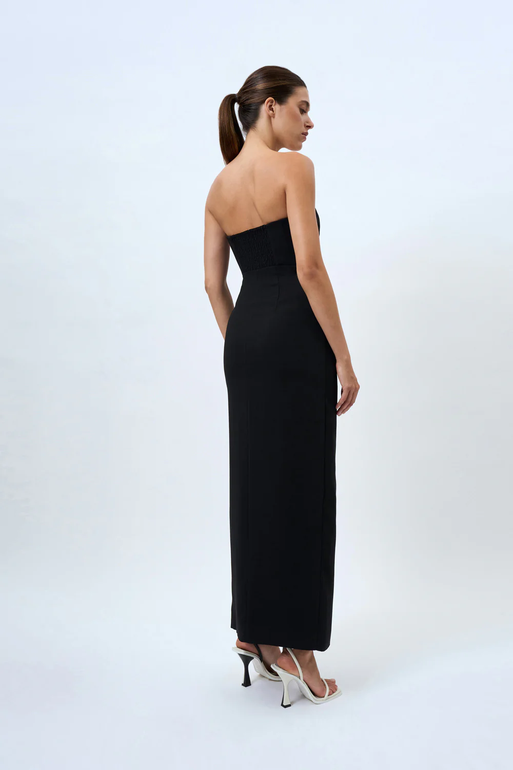 Delphine Strapless Corset Dress - Black - Image 3