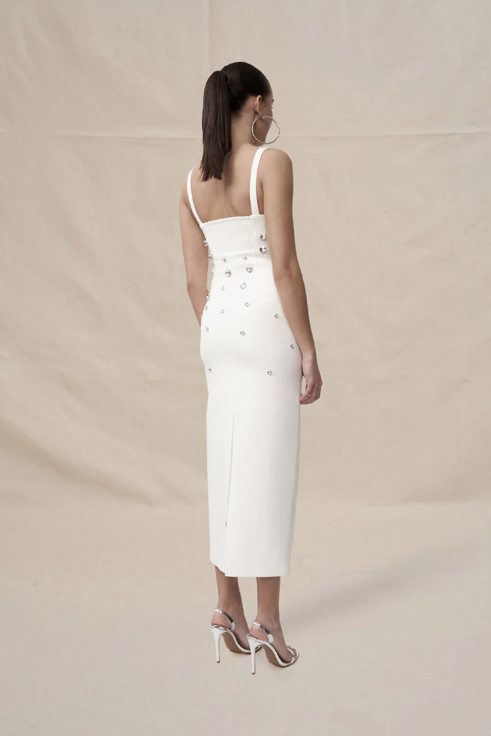Diana Diamond Ankle Dress - Ivory - Image 5