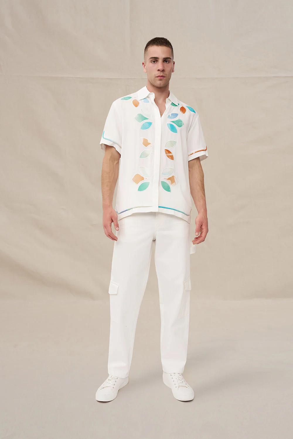Fiori Applique Shirt - Mens