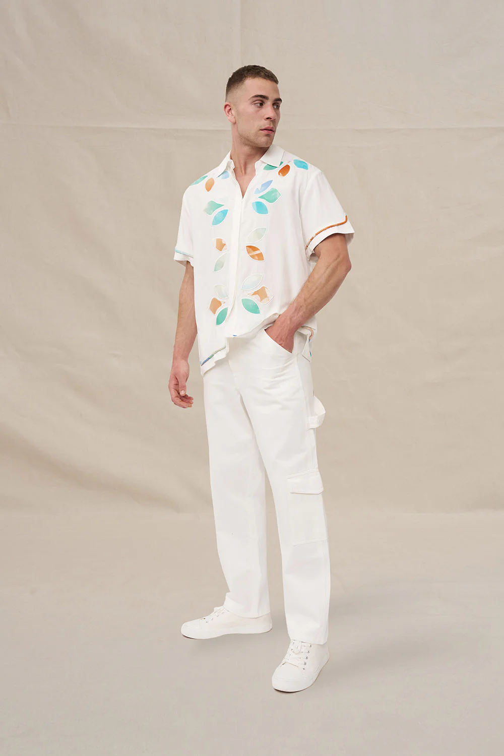 Fiori Applique Shirt - Mens - Image 3