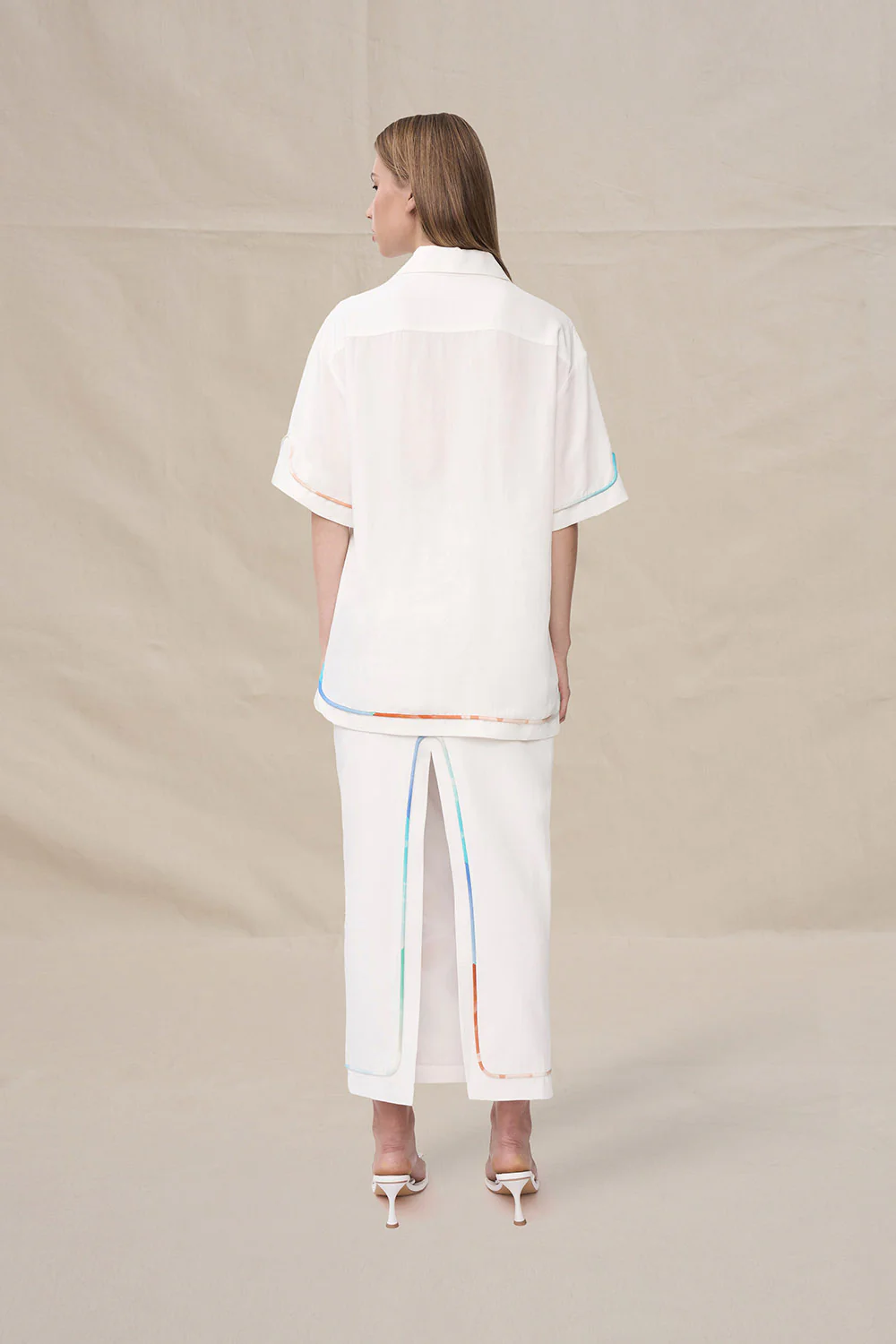 Fiori Applique Shirt - Ivory Multicolour - Image 3