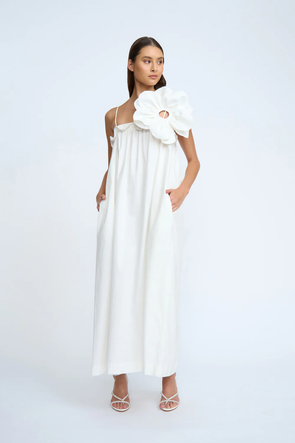 Flora Pipe Sun Dress | Final Sale - Ivory - Image 8