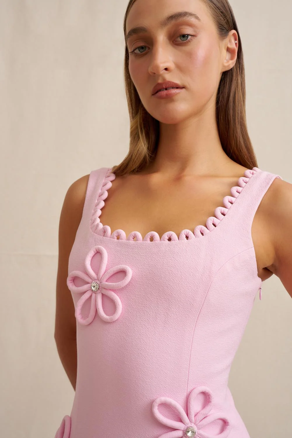 Flower Form Mini Dress - Image 5