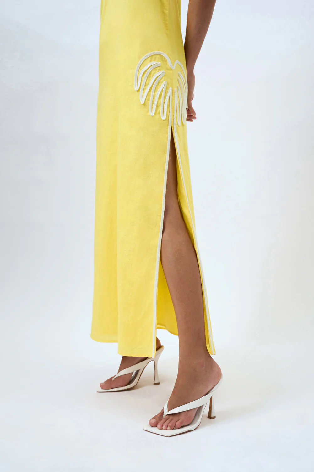Lemonade Palms One Shoulder Sun Dress | Final Sale - Lemonade - Image 3