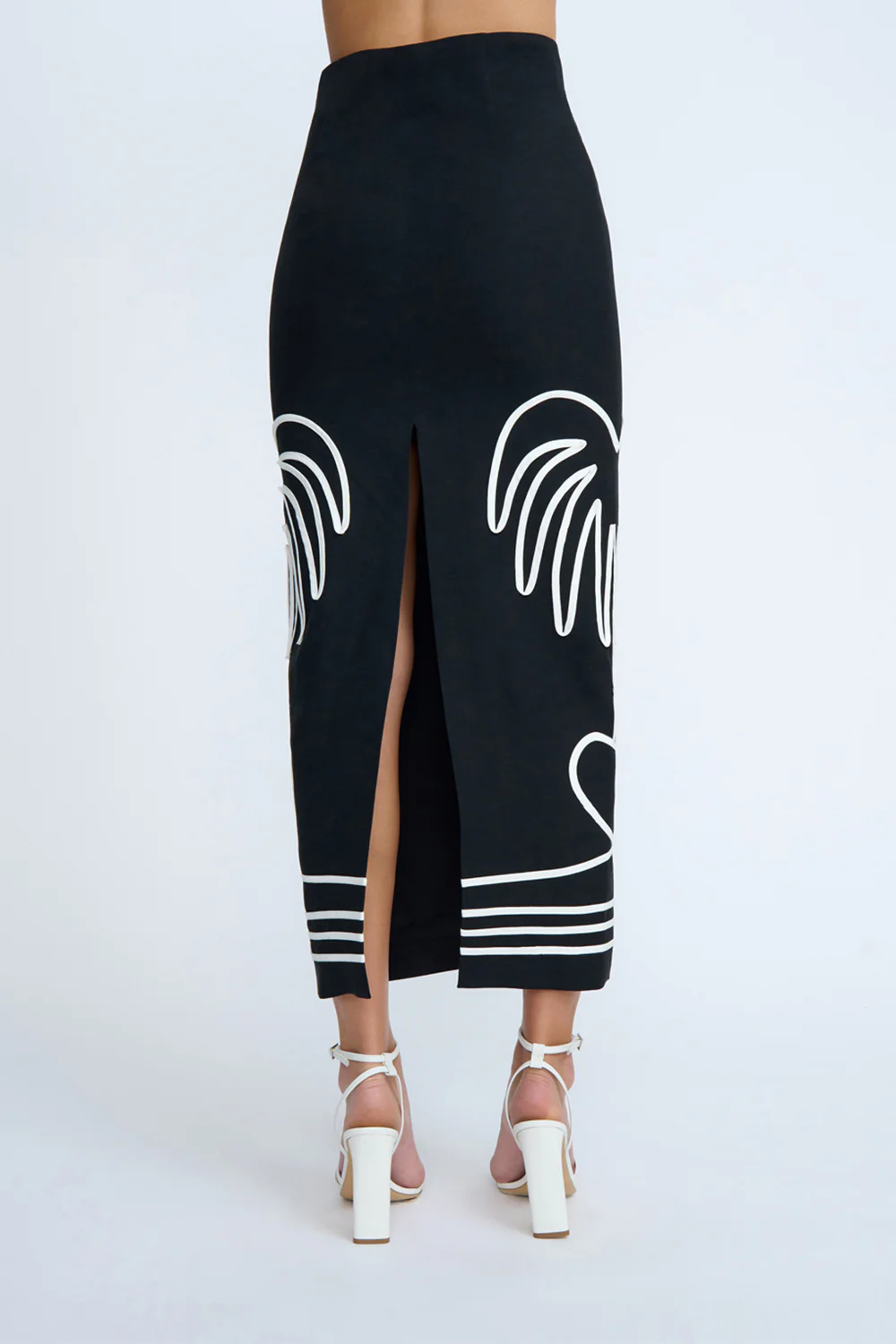 Love Palm Midi Skirt | Final Sale - Black Ivory - Image 3