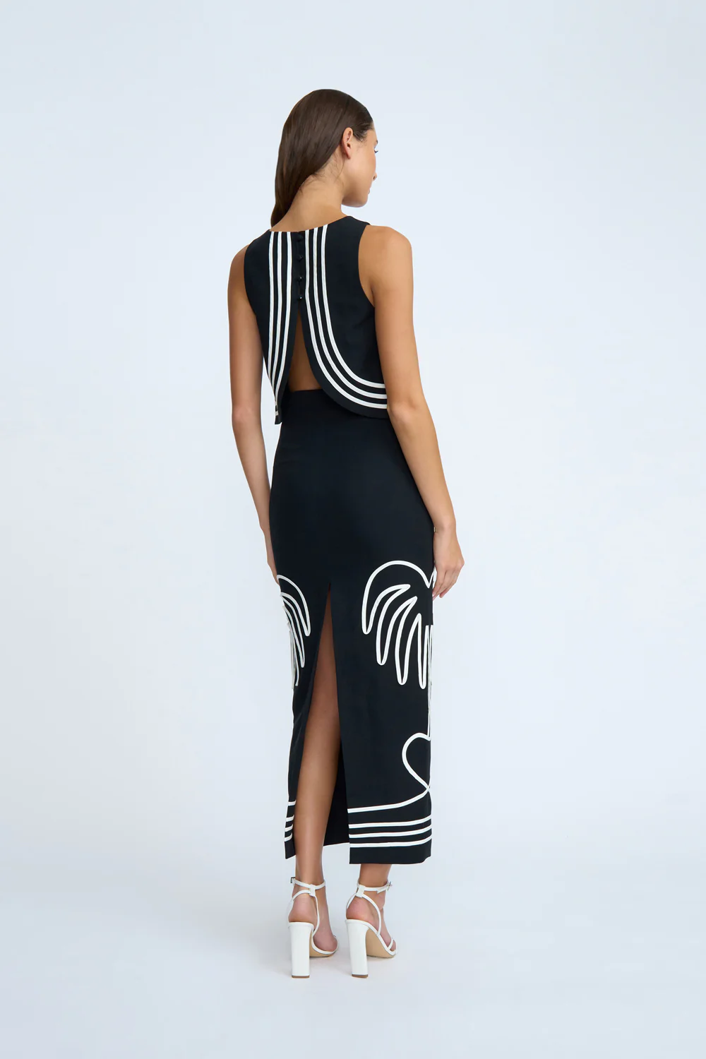 Love Palm Midi Skirt | Final Sale - Black Ivory - Image 4