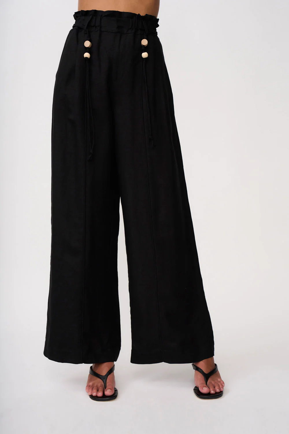 Malaya Linen Pant | Final Sale - Black - Image 2