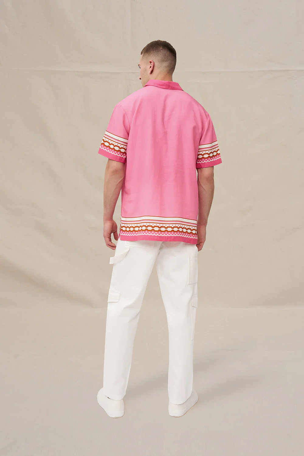 Mosaic Floral Shirt - Pink - Image 4