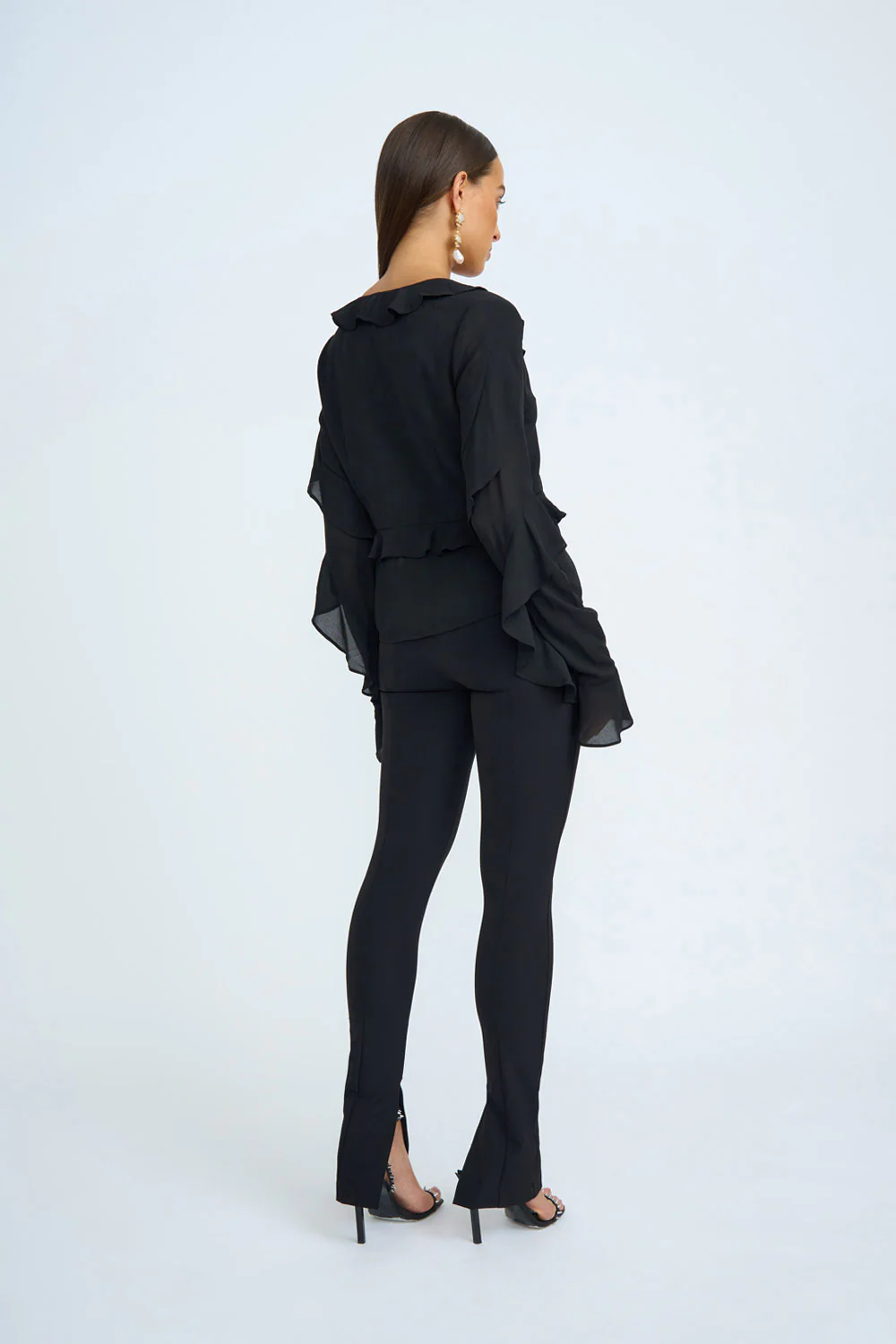 Pia Ankle Split Pant | Final Sale - Black - Image 4