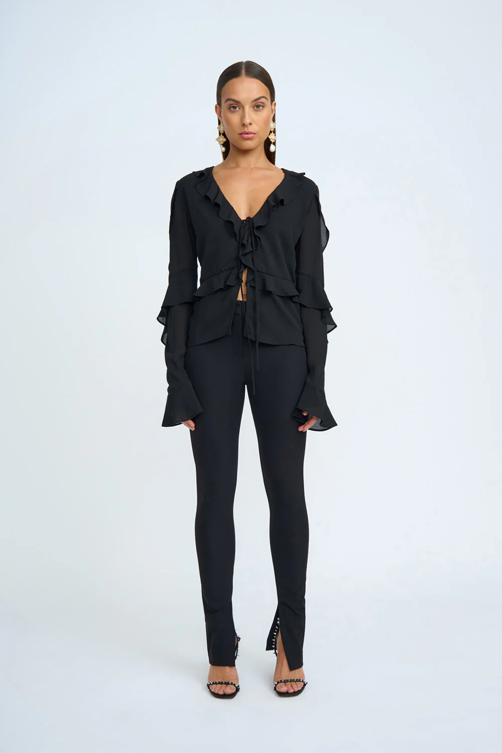 Pia Ankle Split Pant | Final Sale - Black - Image 6