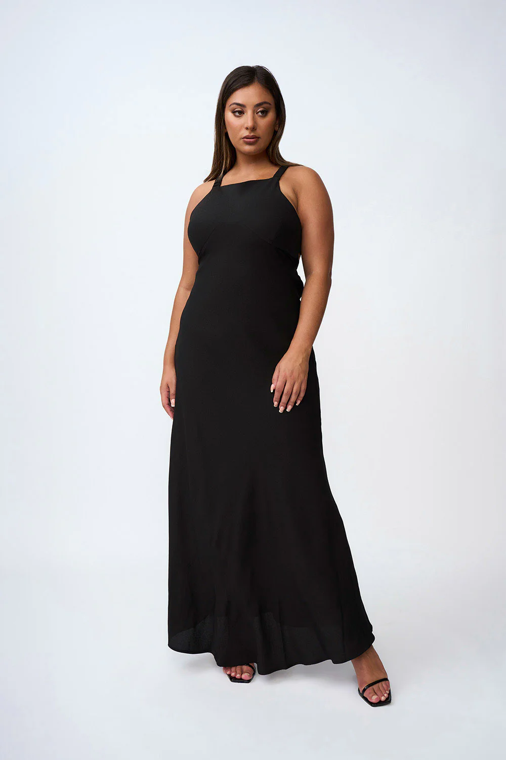 Piper Bias Midi Dress | Final Sale - Black - Image 2