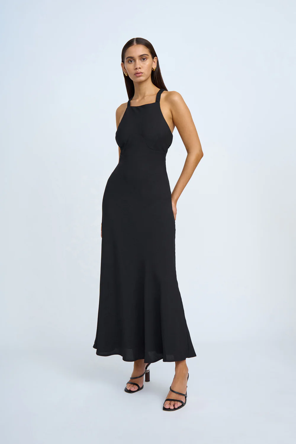 Piper Bias Midi Dress | Final Sale - Black - Image 7