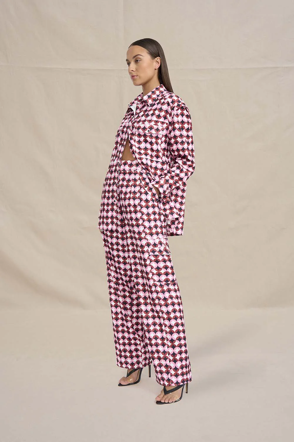 Quincy Set Shirt - Multi Red Wine Pink - Image 2