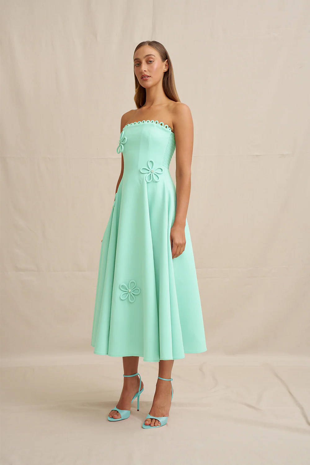 Sky Flower Strapless Dress - Image 8