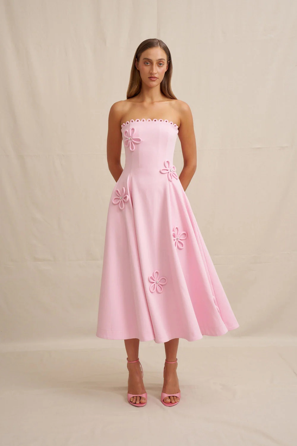 Sky Flower Strapless Dress - Image 5