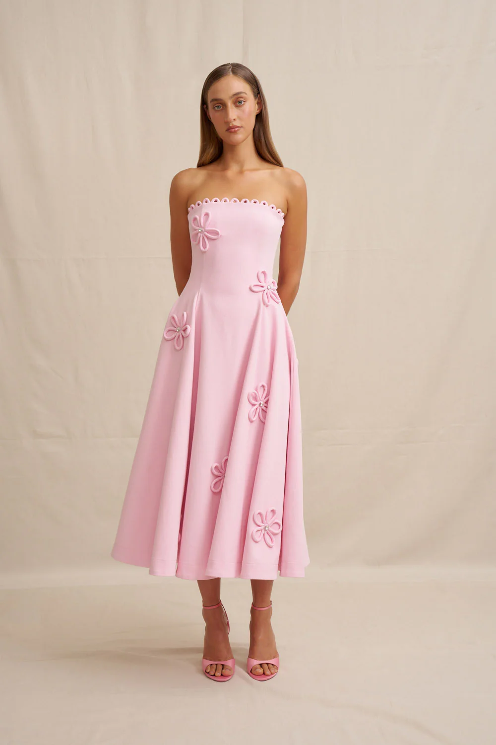 Sky Flower Strapless Dress - Image 6