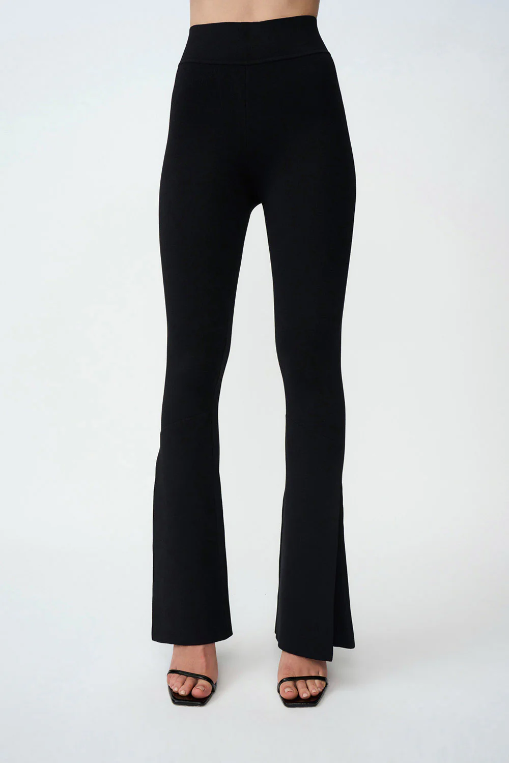 Sliced Flare Knit Pant Regular Leg | Final Sale - Black - Image 2