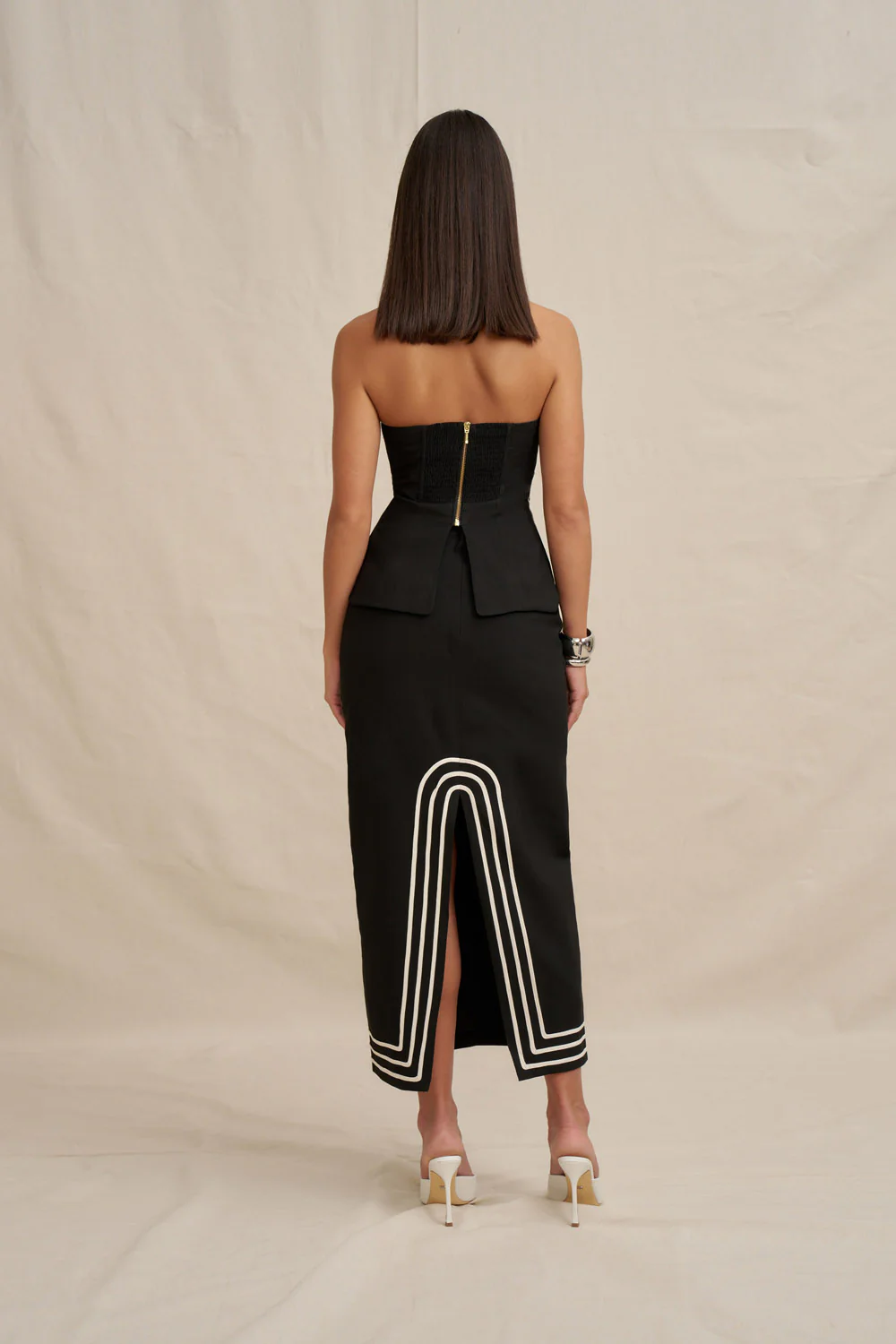 Sloane Stripe Strapless Top - Image 10