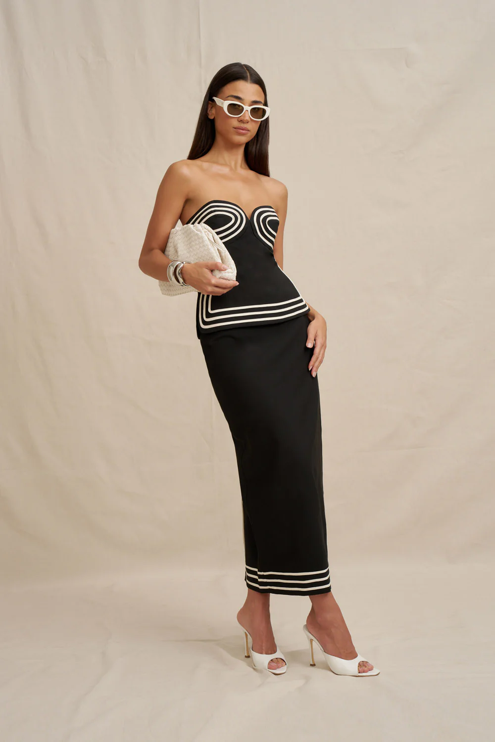 Sloane Stripe Strapless Top - Image 13
