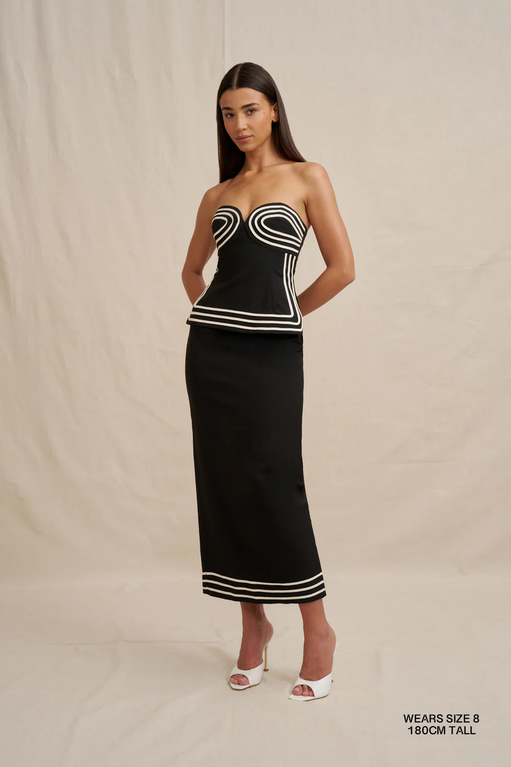 Sloane Stripe Strapless Top - Image 3