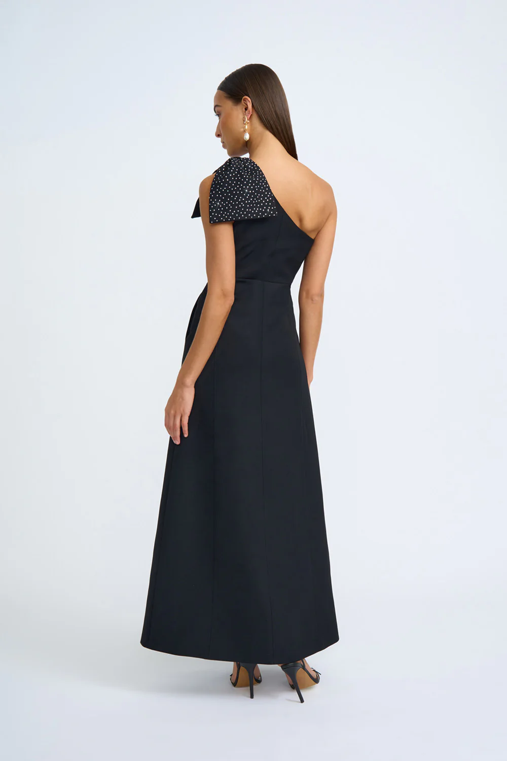 Black Tie Bow Gown | Final Sale - Black - Image 4