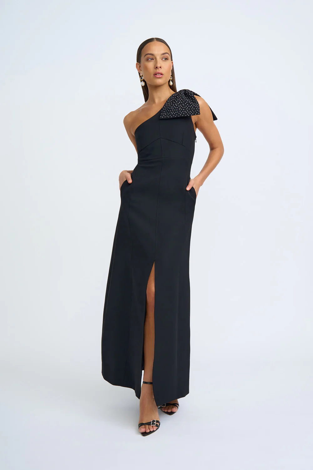 Black Tie Bow Gown | Final Sale - Black - Image 6