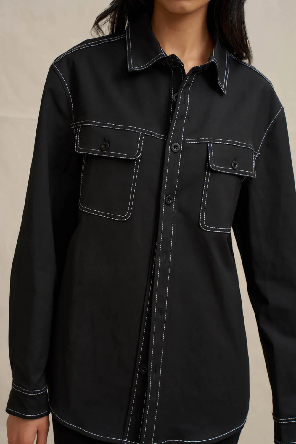 The Midnight Pocket Shacket- Black - Image 2