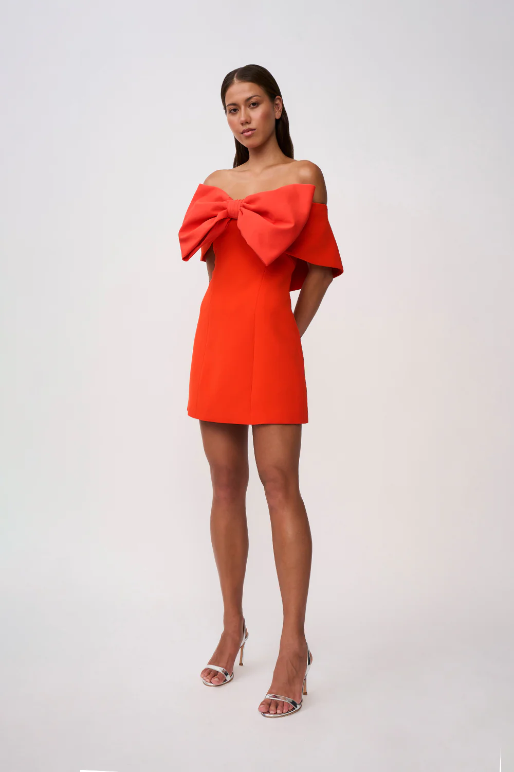 Molly Bow Mini Dress | Final Sale - Red - Image 3