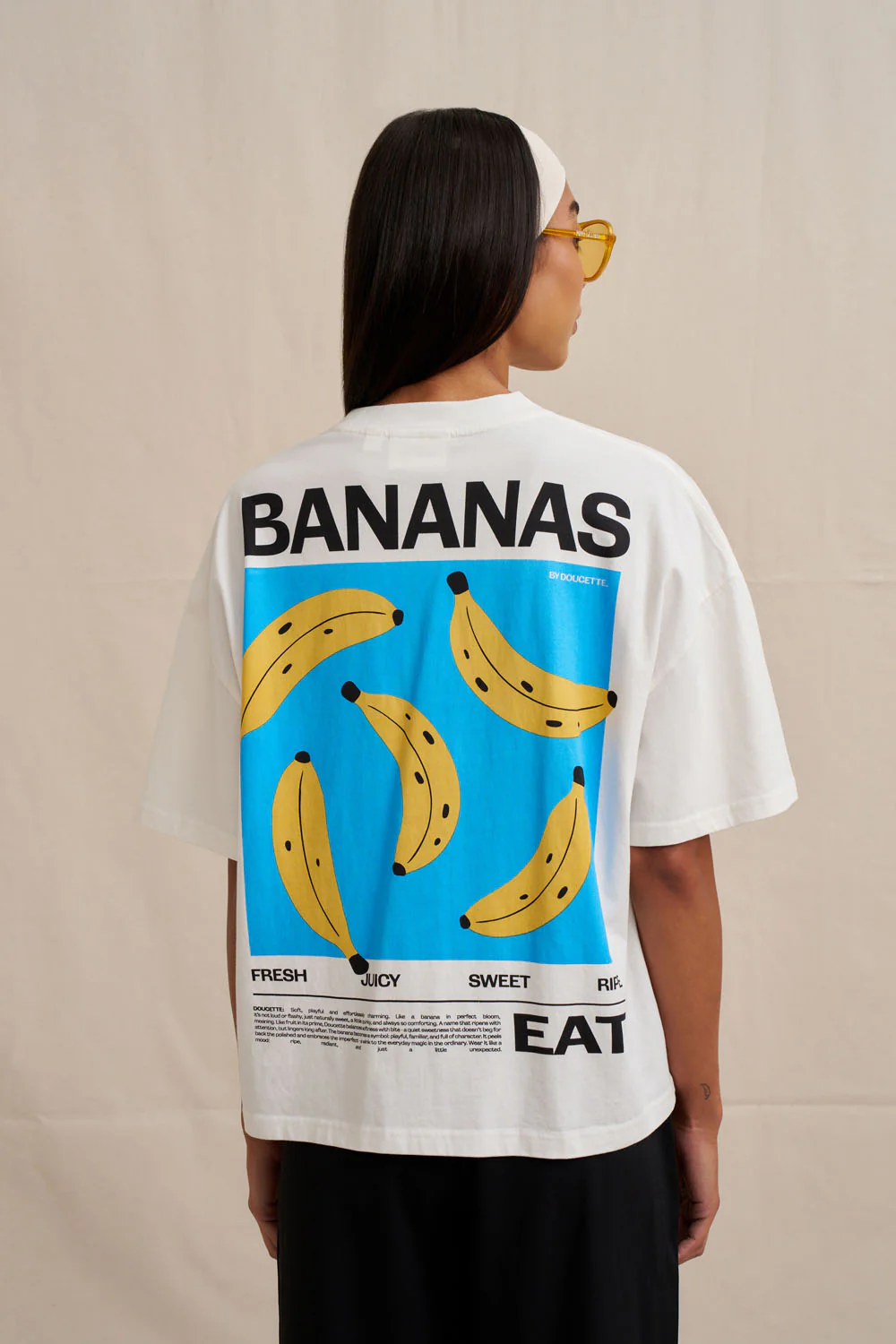Bananas Compact Tee - Ivory - Image 2