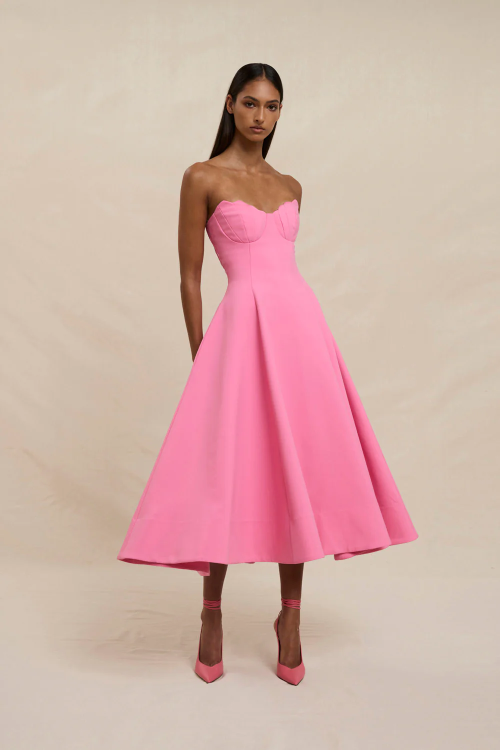 Venus Shell Strapless Dress - Pink - Image 4