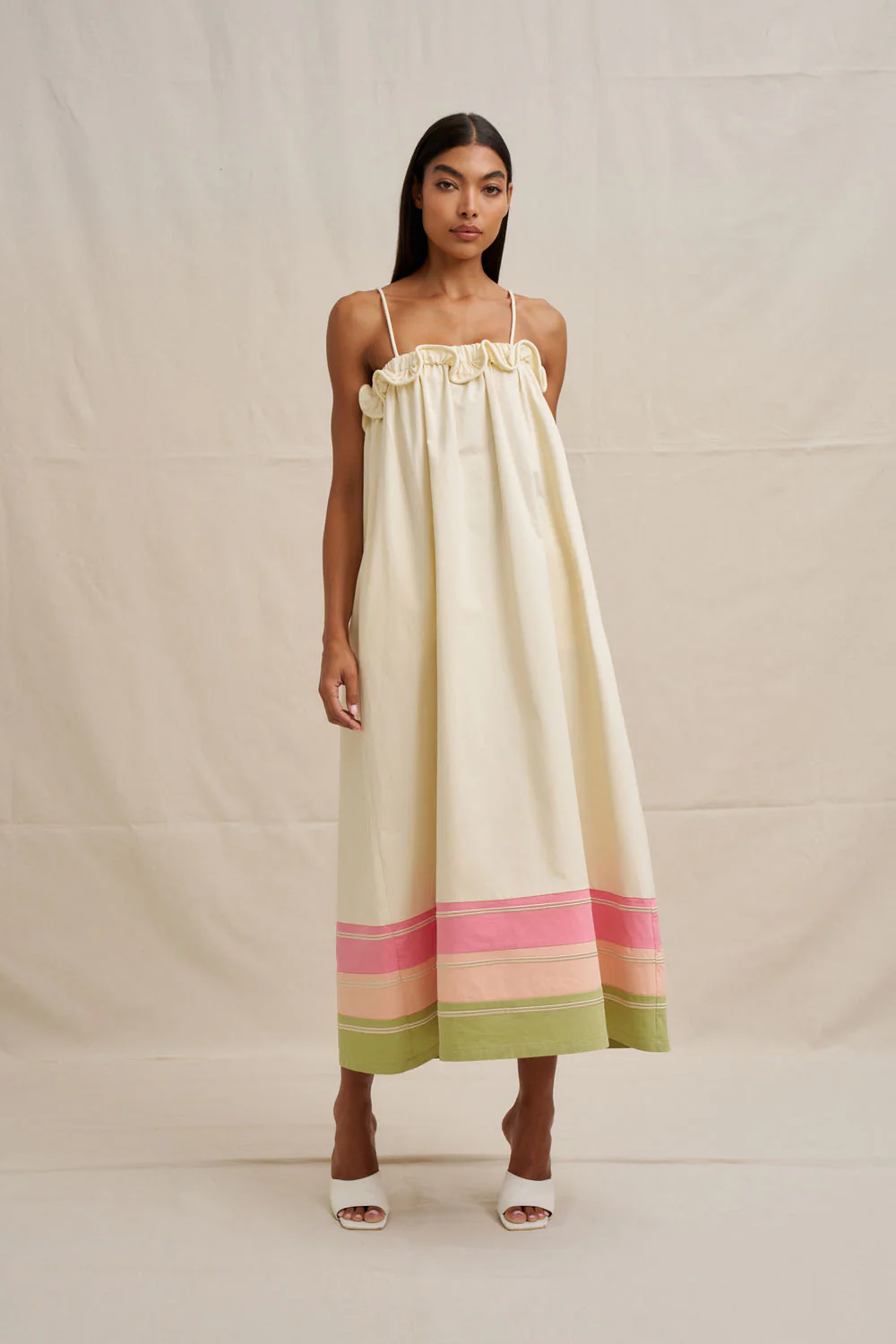 Verona Sun Dress - Ecru