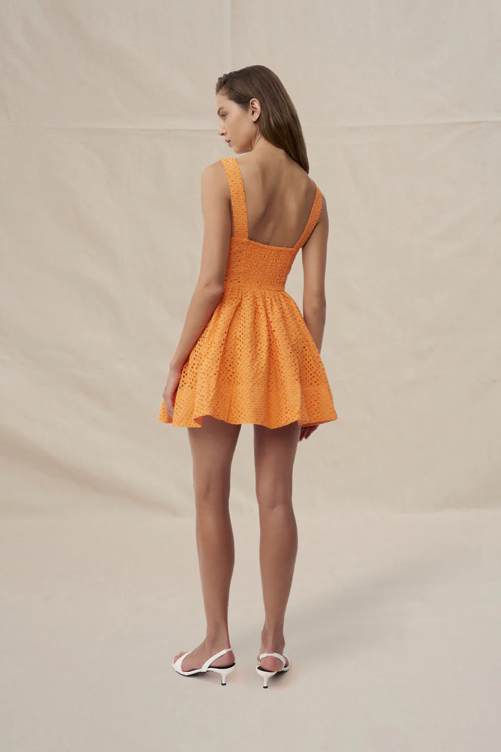 Vita Anglaise Mini Dress - Mango - Image 4