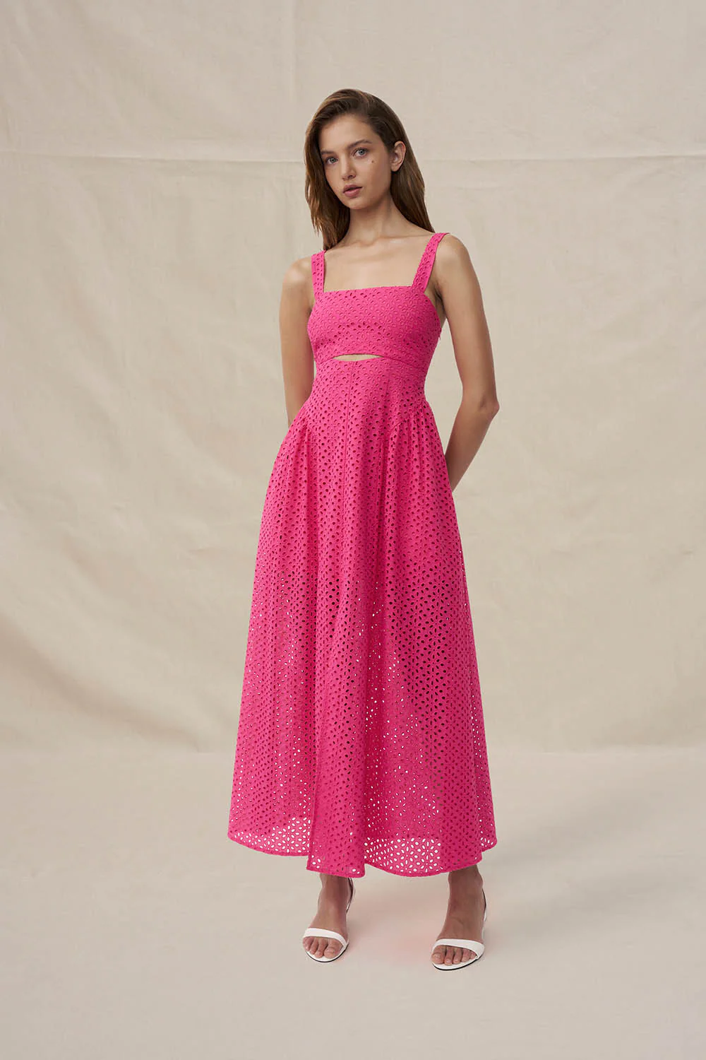 Willow Anglaise Sun Dress - Pink - Image 2