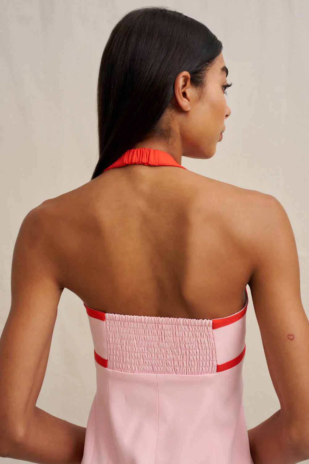Wisteria Halter Mini Dress - Pastel Pink - Image 7