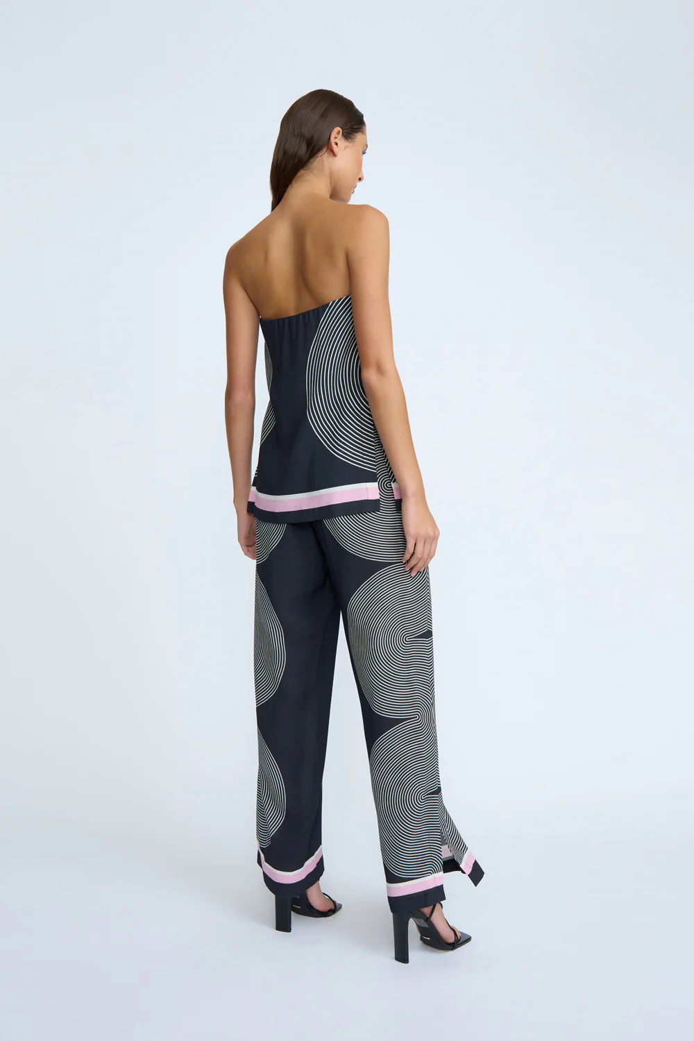 Zen Linear Strapless Top | Final Sale - Black Ivory Pink - Image 3
